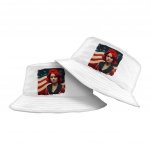 Cute Girl Bucket Hat - Flag Hat - American Flag Bucket Hat - Image 2