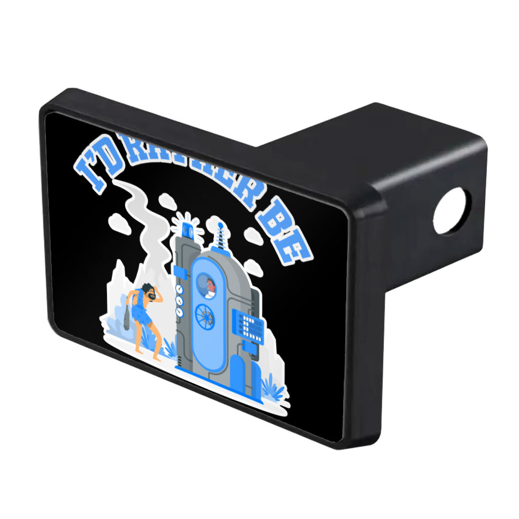 I'd Rather Be Time Traveling Trailer Hitch Cover Funny Trailer Hitch