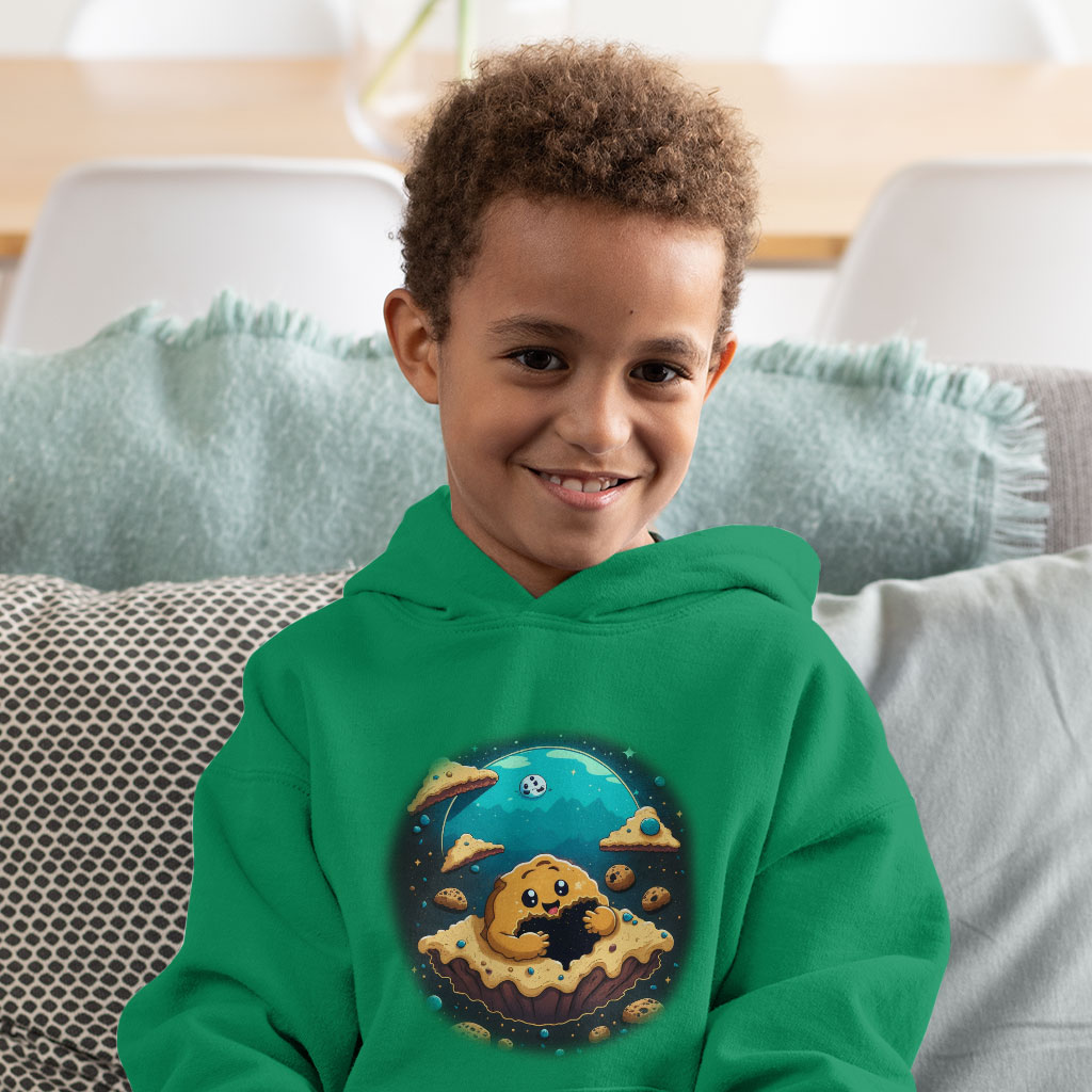 Cookie Print Toddler Hoodie - Cute Toddler Hooded Sweatshirt - Printed Kids' Hoodie Clothing Hoodies Kids' Clothing Color : Black|Kelly|White 
