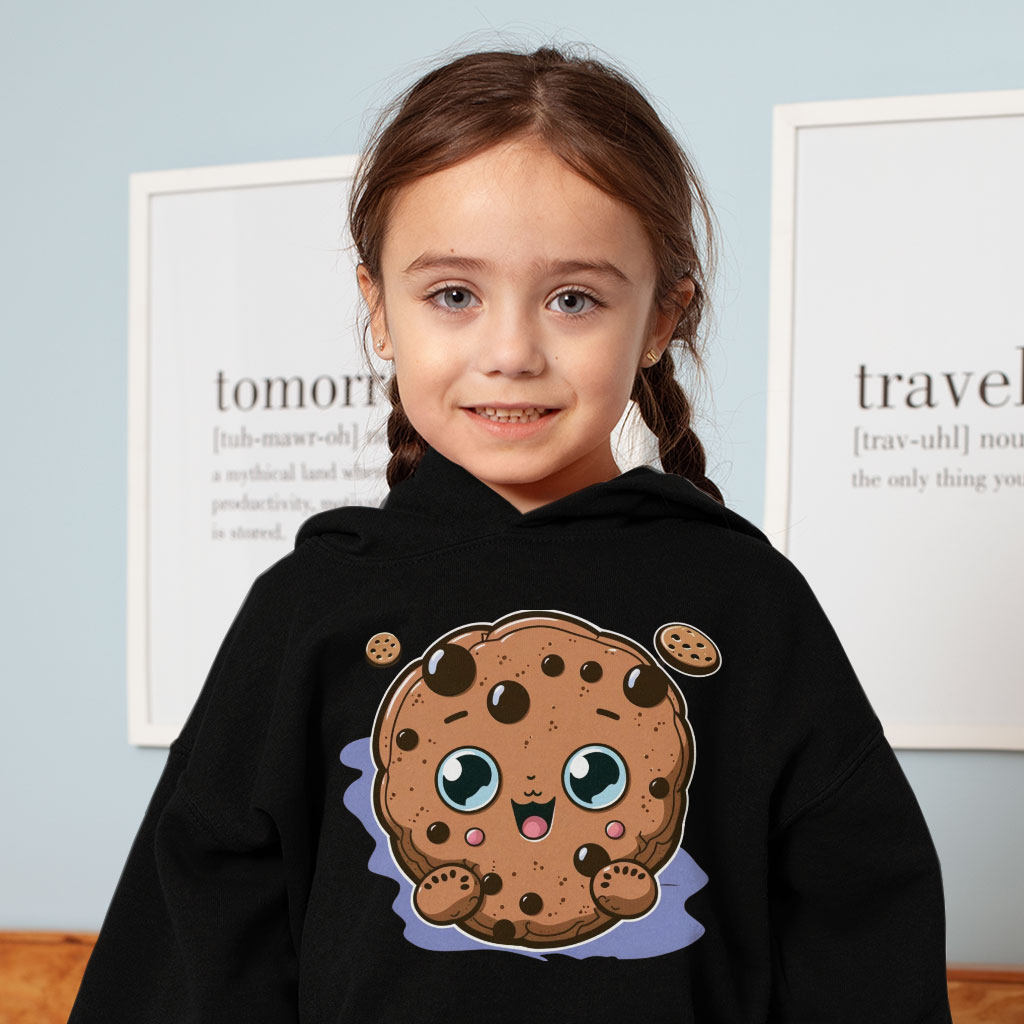 Cookies Design Toddler Hoodie - Cute Cookie Toddler Hooded Sweatshirt - Anime Kids' Hoodie Clothing Hoodies Kids' Clothing Color : Black|Kelly|White 