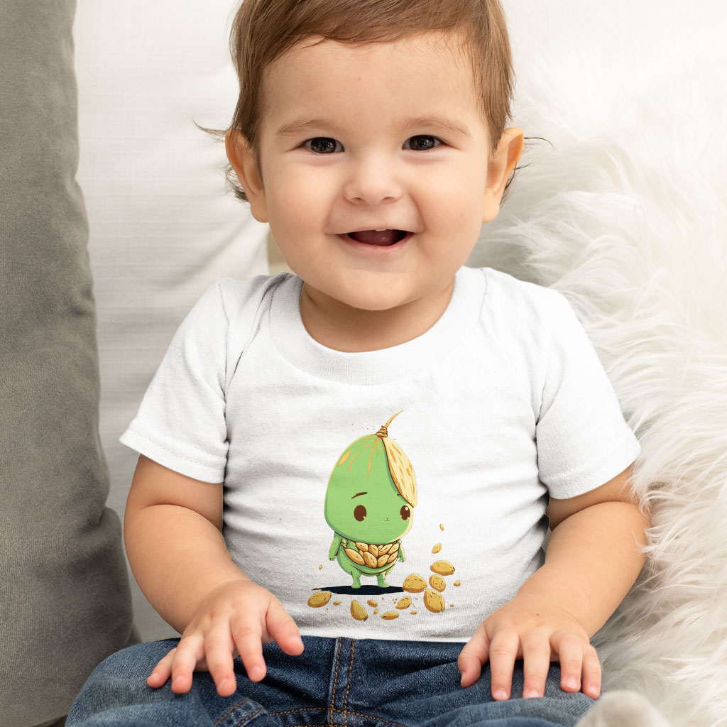 Kawaii Printing Baby Jersey T-Shirt - Funny Print Baby T-Shirt - Trendy T-Shirt for Babies Clothing Kids' Clothing T-Shirts Color : Athletic Heather|Heather Columbia Blue|White 