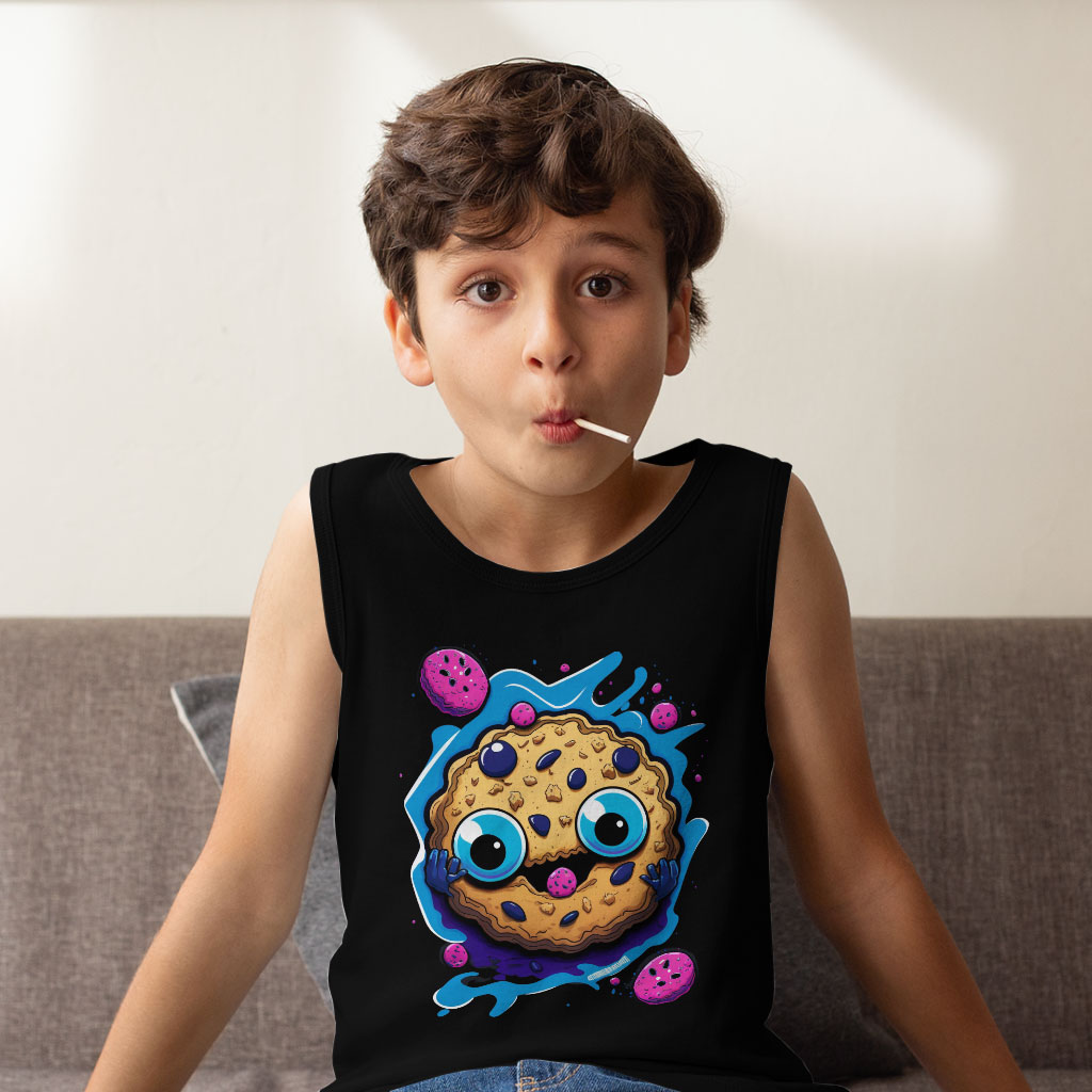 Best Print Kids' Jersey Tank - Cookie Sleeveless T-Shirt - Cool Design Kids' Tank Top Clothing Kids' Clothing Tanks Color : Athletic Heather|Black|White 