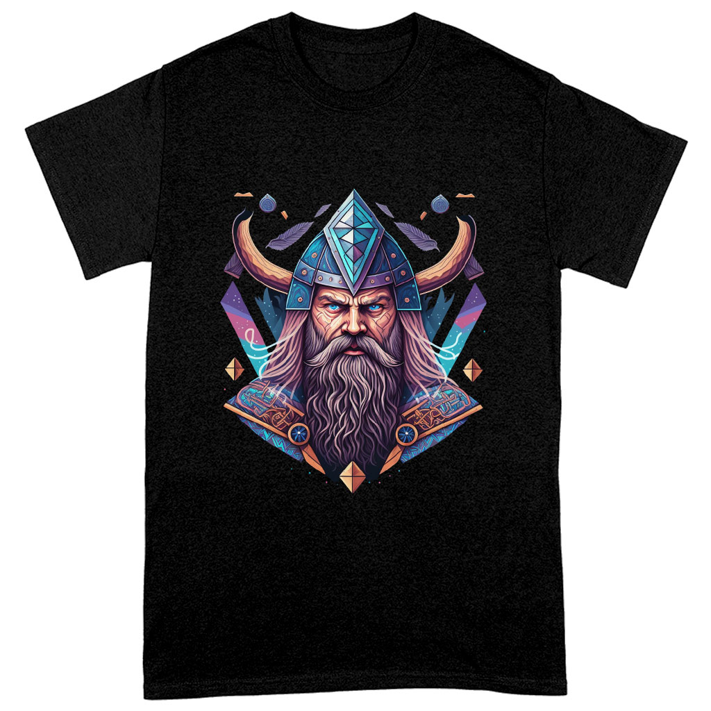 Cool Viking Heavy Cotton T-Shirt - Best Print Tee Shirt - Cool Graphic T-Shirt Clothing T-Shirts Color : Black|Forest Green|White 