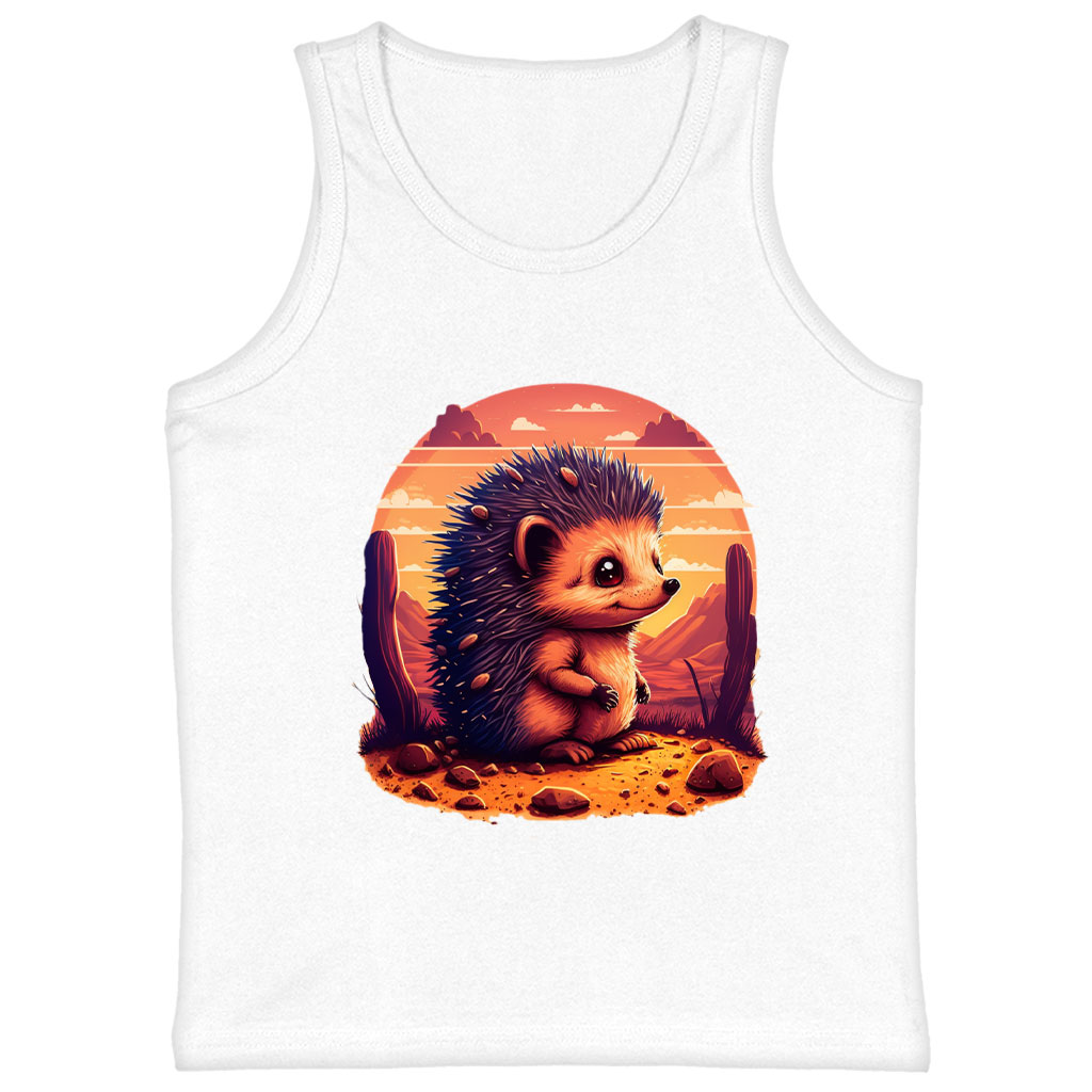 Hedgehog Print Kids' Jersey Tank - Best Design Sleeveless T-Shirt - Kawaii Design Kids' Tank Top Clothing Kids' Clothing Tanks Color : Athletic Heather|Black|White 