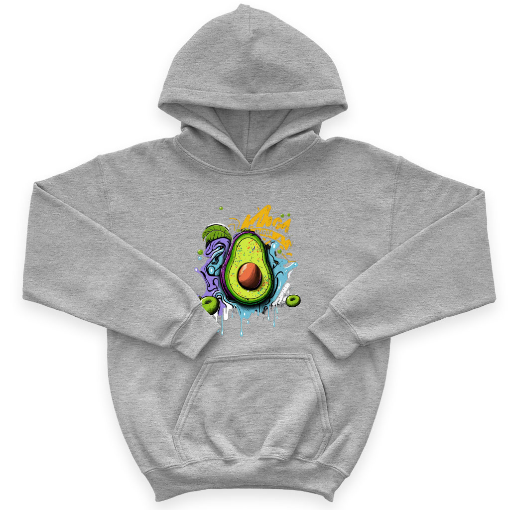 Avocado Themed Kids' Sponge Fleece Hoodie - Cool Design Kids' Hoodie - Graphic Hoodie for Kids Clothing Hoodies Kids' Clothing Color : Athletic Heather|Black|Military Green 