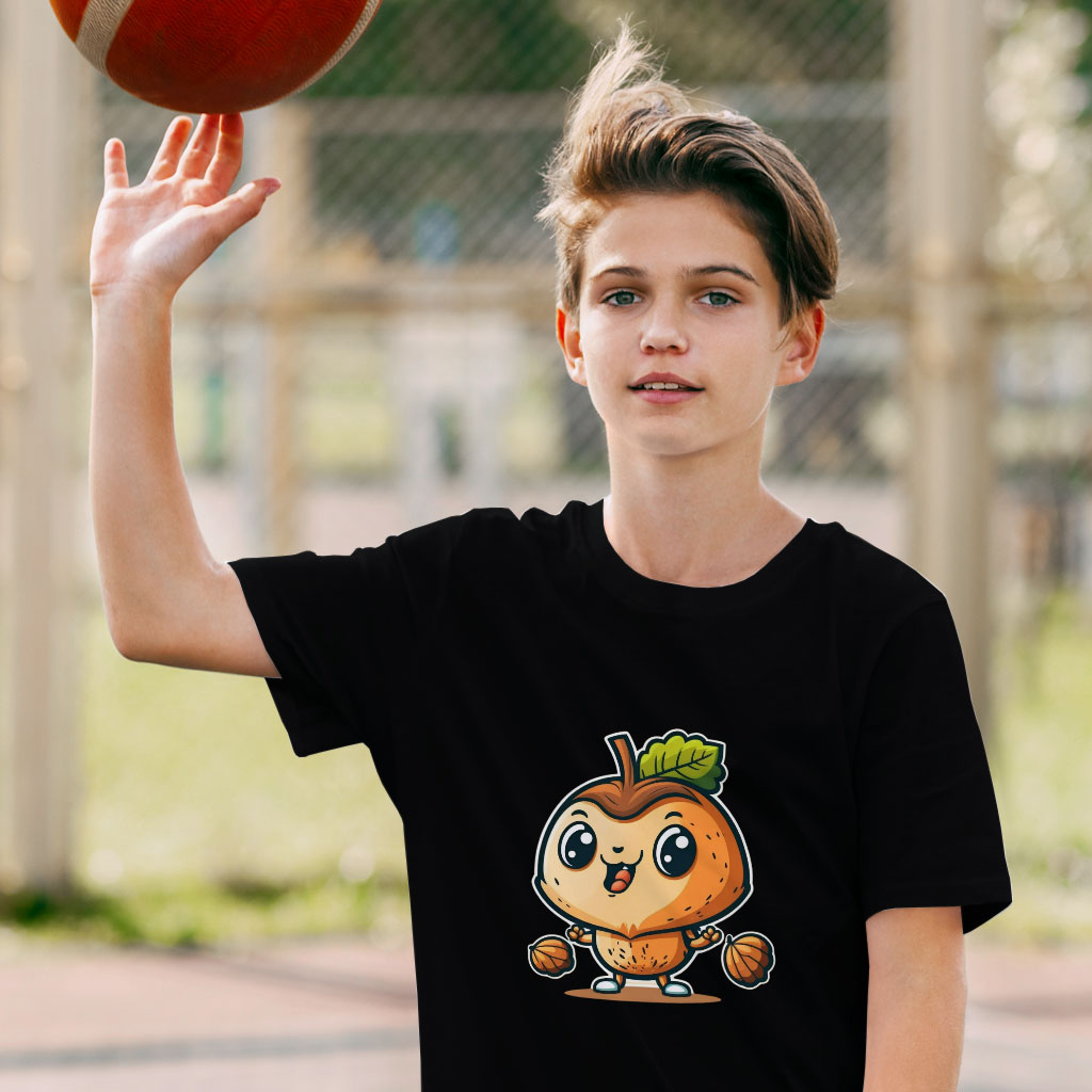 Cute Print Kids' T-Shirt - Nut T-Shirt - Best Graphic Tee Shirt for Kids Clothing Kids' Clothing T-Shirts Color : Black|Natural|White 