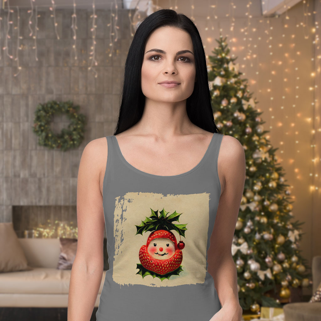 Strawberry Design Racerback Tank - Best Design Tank - Cute Workout Tank Clothing Tanks Color : Black|Gray|White 