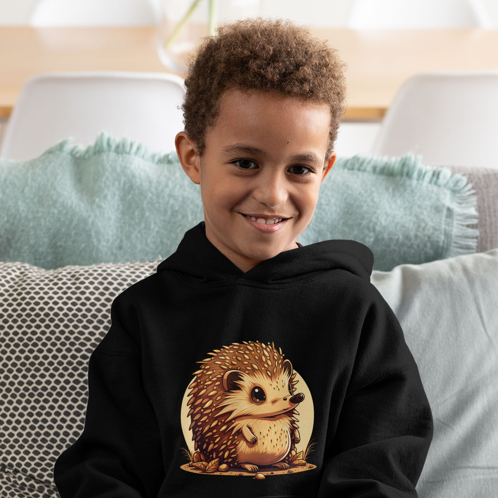 Kawaii Animal Toddler Hoodie - Hedgehog Toddler Hooded Sweatshirt - Anime Kids' Hoodie Clothing Hoodies Kids' Clothing Color : Black|Kelly|White 