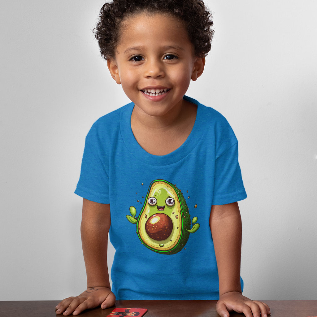 Cute Trendy Toddler T-Shirt - Avocado Print Kids' T-Shirt - Kawaii Design Tee Shirt for Toddler Clothing Kids' Clothing T-Shirts Color : Athletic Heather|Heather Columbia Blue|Heather Dust 