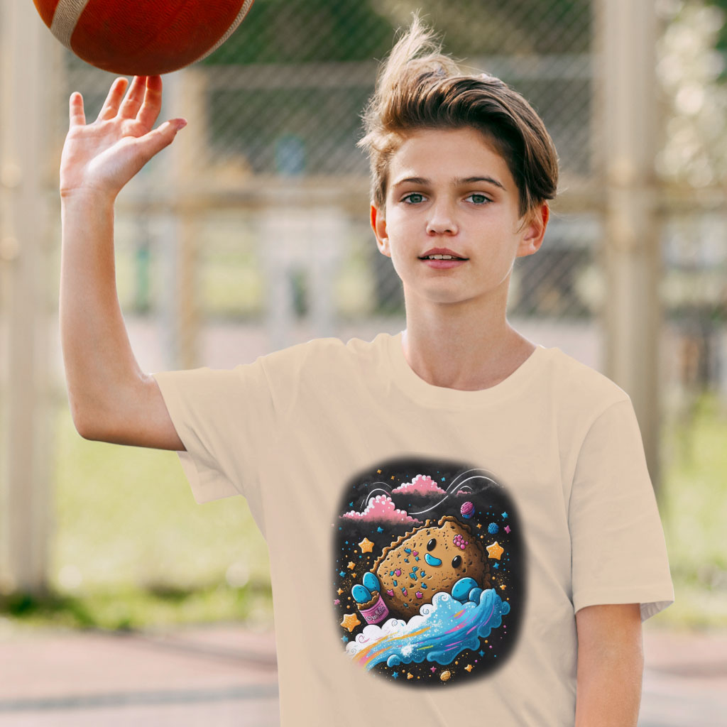 Cookie Kids' T-Shirt - Cartoon T-Shirt - Themed Tee Shirt for Kids Clothing Kids' Clothing T-Shirts Color : Black|Natural|White 
