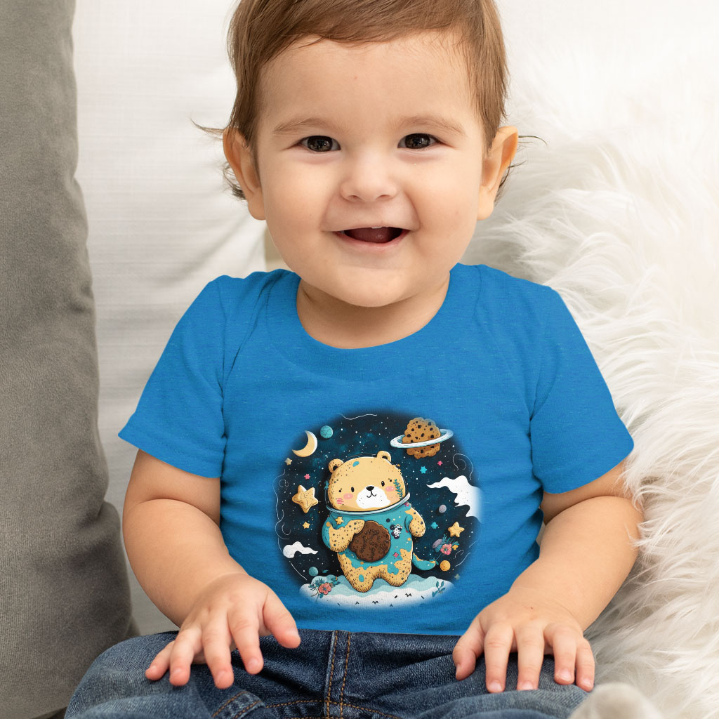 Kawaii Bear Baby Jersey T-Shirt - Animal Baby T-Shirt - Graphic T-Shirt for Babies Clothing Kids' Clothing T-Shirts Color : Athletic Heather|Heather Columbia Blue|White 
