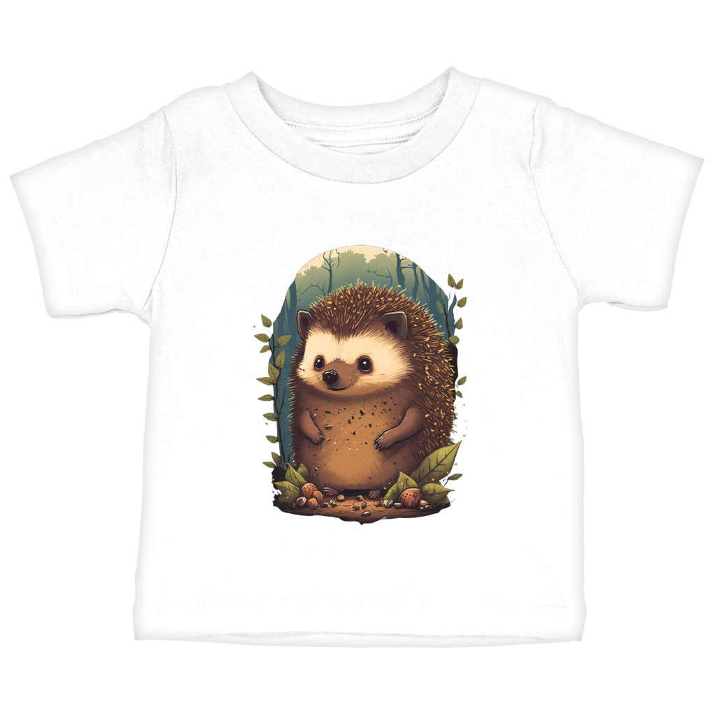 Funny Hedgehog Baby Jersey T-Shirt - Animal Design Baby T-Shirt - Kawaii T-Shirt for Babies Clothing Kids' Clothing T-Shirts Color : Athletic Heather|Heather Columbia Blue|White 