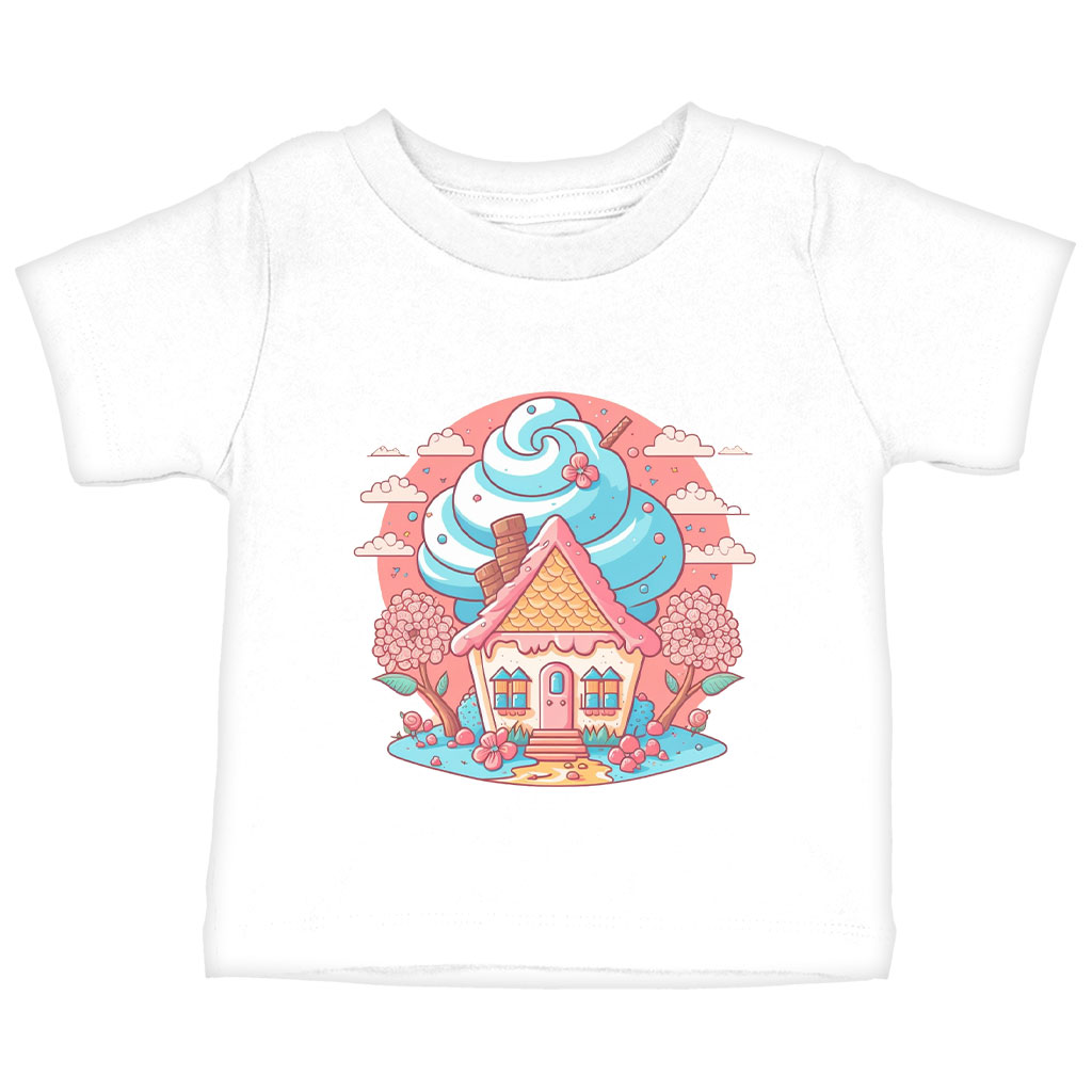 Candy House Design Baby Jersey T-Shirt - Fantasy Art Baby T-Shirt - Artwork T-Shirt for Babies Clothing Kids' Clothing T-Shirts Color : Athletic Heather|Heather Columbia Blue|White 