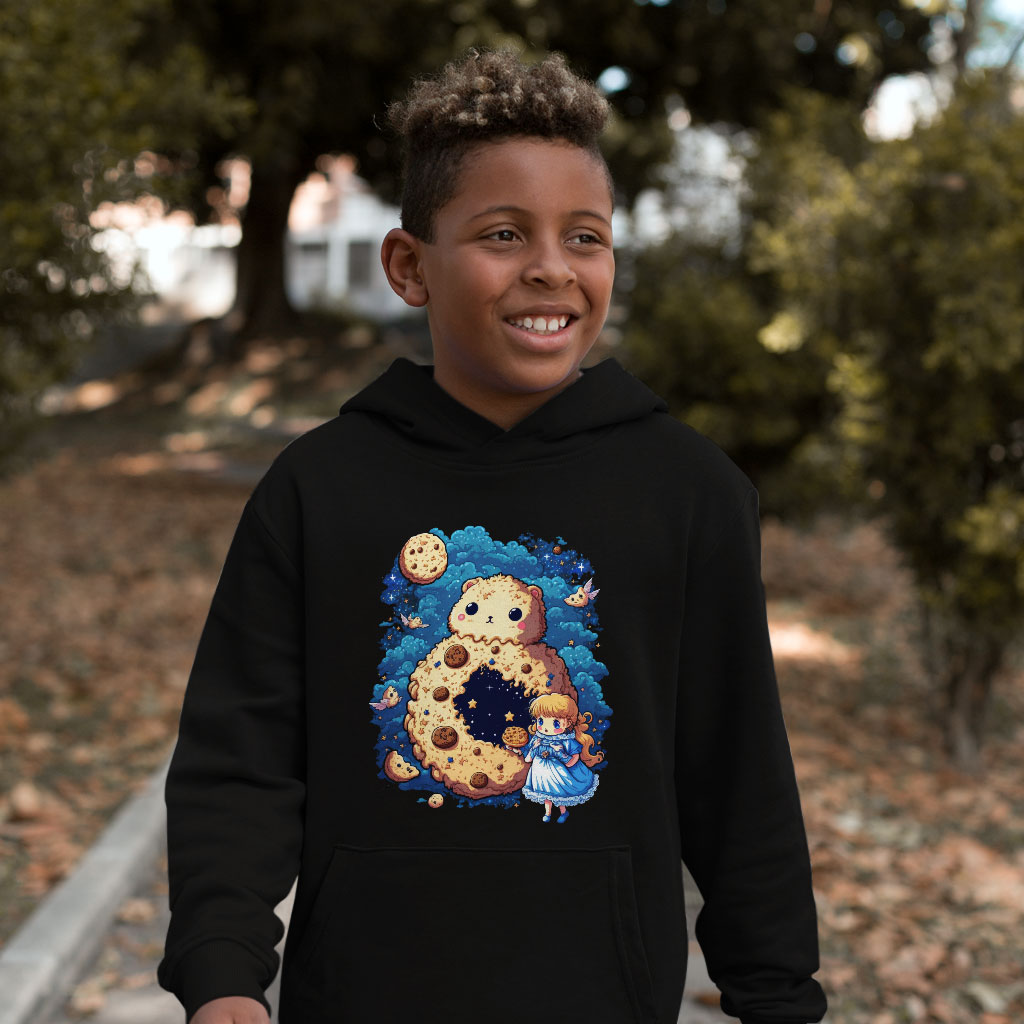 Cute Cookie Kids' Sponge Fleece Hoodie - Fairytale Kids' Hoodie - Illustration Hoodie for Kids Clothing Hoodies Kids' Clothing Color : Athletic Heather|Black|Military Green 