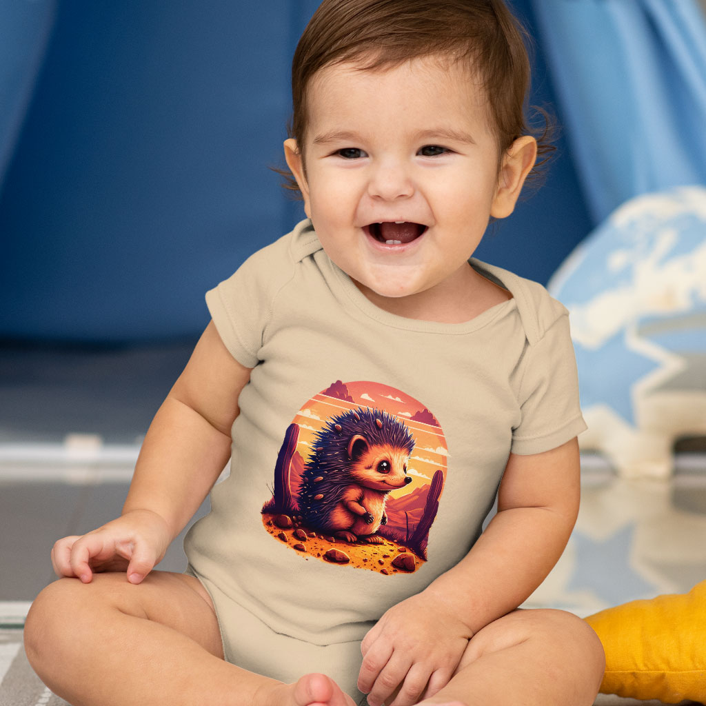 Hedgehog Print Baby Jersey Onesie - Best Design Baby Onesie - V Baby One-Piece Clothing Kids' Clothing Onesies Color : Heather Dust|White|Yellow 