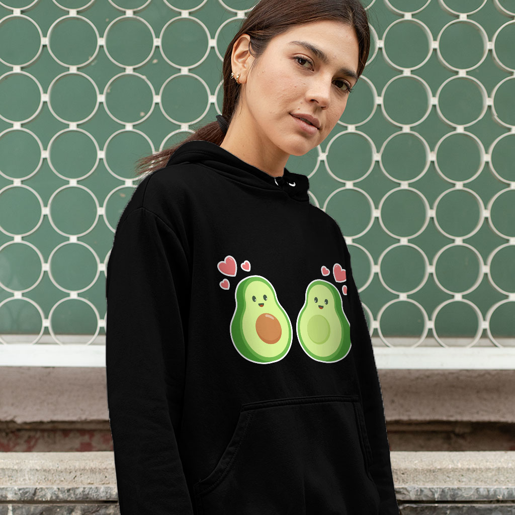 Cute Avocado Hooded Sweatshirt - Kawaii Hoodie - Trendy Hoodie Clothing Hoodies Color : Black|Navy|White 