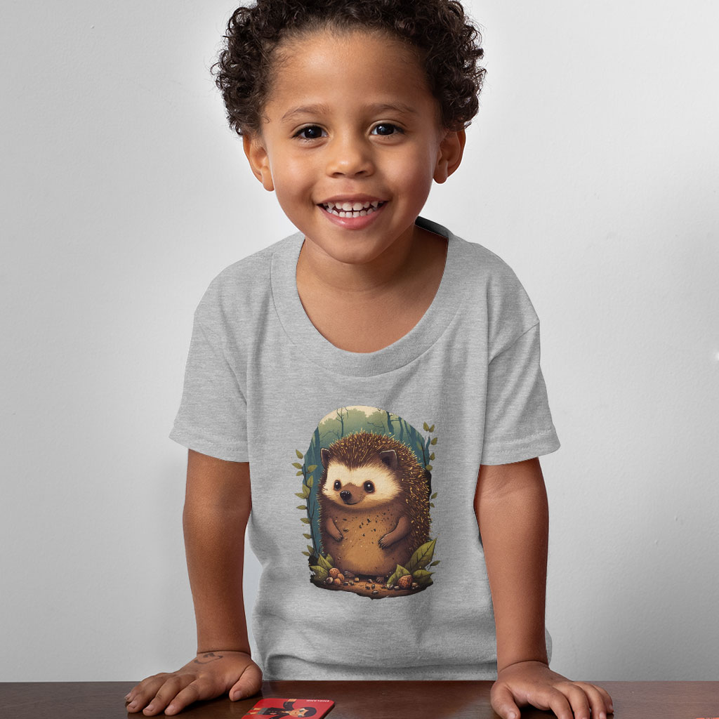 Funny Hedgehog Toddler T-Shirt - Animal Design Kids' T-Shirt - Kawaii Tee Shirt for Toddler Clothing Kids' Clothing T-Shirts Color : Athletic Heather|Heather Columbia Blue|Heather Dust 