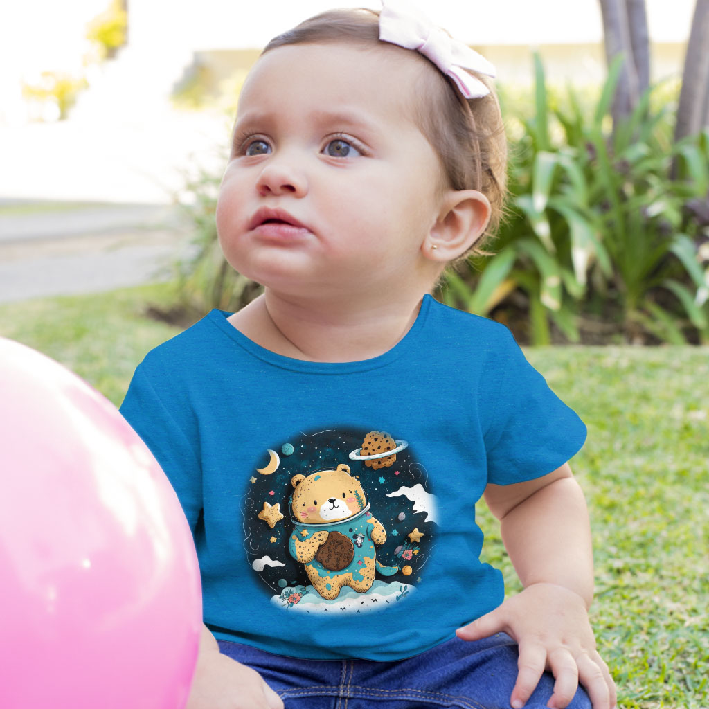 Kawaii Bear Baby Jersey T-Shirt - Animal Baby T-Shirt - Graphic T-Shirt for Babies Clothing Kids' Clothing T-Shirts Color : Athletic Heather|Heather Columbia Blue|White 