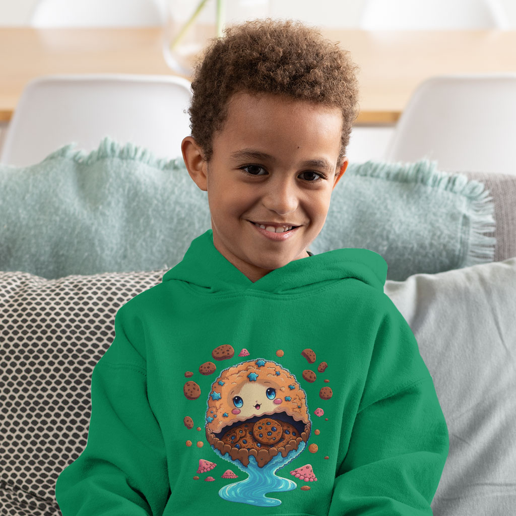 Kawaii Cookies Toddler Hoodie - Best Design Toddler Hooded Sweatshirt - Cute Kids' Hoodie Clothing Kids' Clothing Color : Black|Kelly|White 