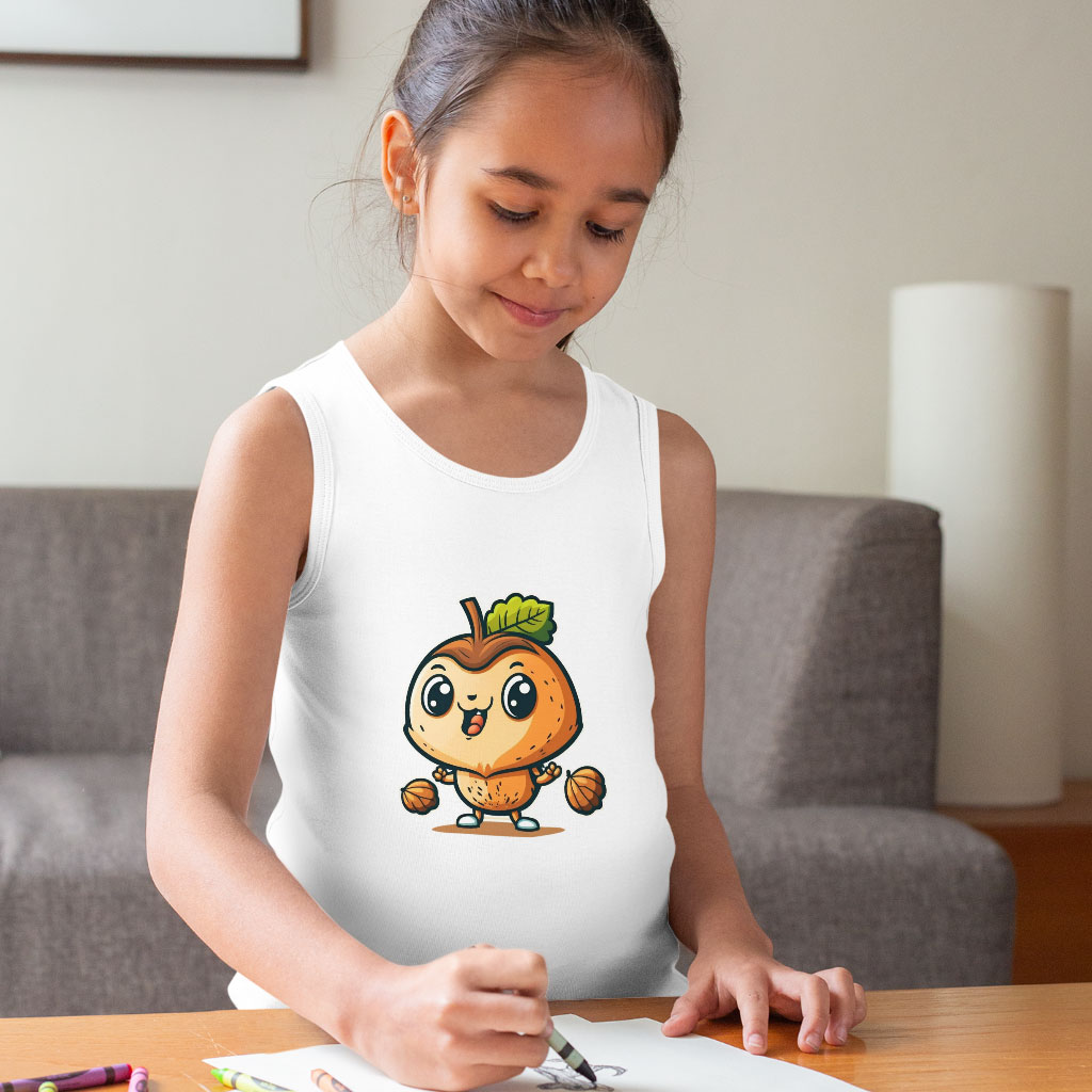 Cute Print Kids' Jersey Tank - Nut Sleeveless T-Shirt - Best Graphic Kids' Tank Top Clothing Kids' Clothing Tanks Color : Athletic Heather|Black|White 