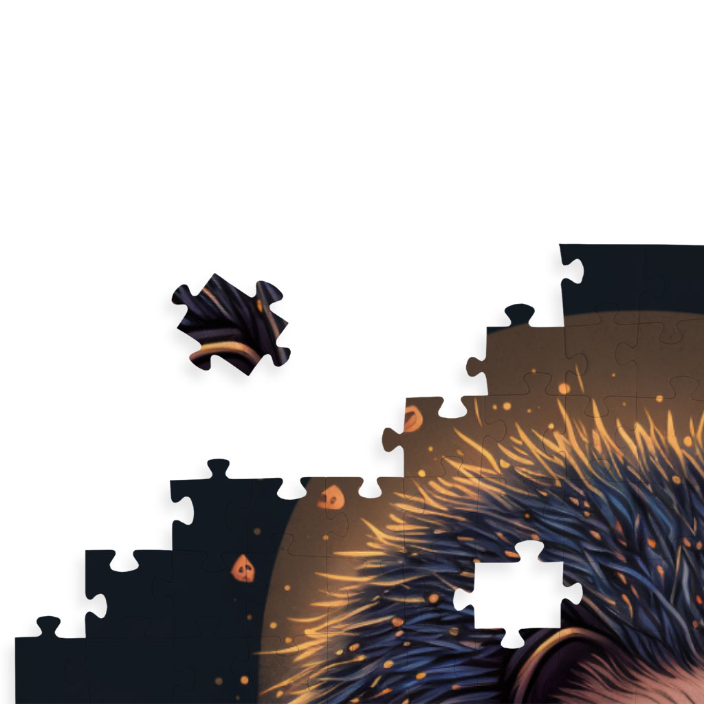 Hedgehog Designs Puzzles - Cute Kawaii Jigsaw Puzzle - Cool Puzzles Kids & Babies Puzzles Toys & Games  