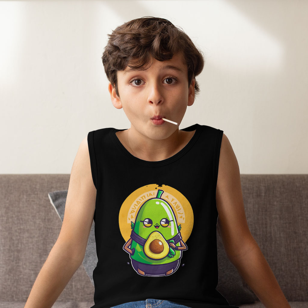 Trendy Kids' Jersey Tank - Avocado Sleeveless T-Shirt - Cute Design Kids' Tank Top Clothing Kids' Clothing Tanks Color : Athletic Heather|Black|White 