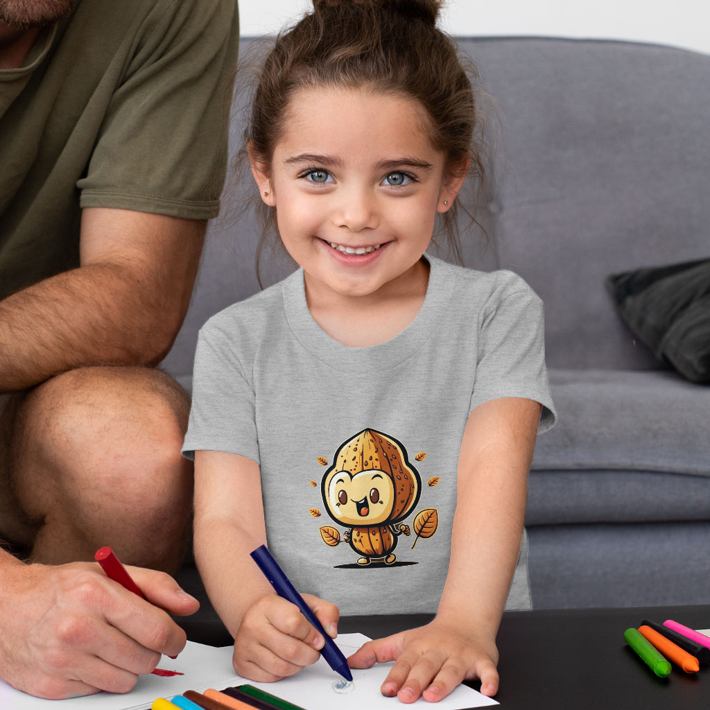 Best Graphic Toddler T-Shirt - Nut Print Kids' T-Shirt - Creative Tee Shirt for Toddler Clothing Kids' Clothing T-Shirts Color : Athletic Heather|Heather Columbia Blue|Heather Dust 