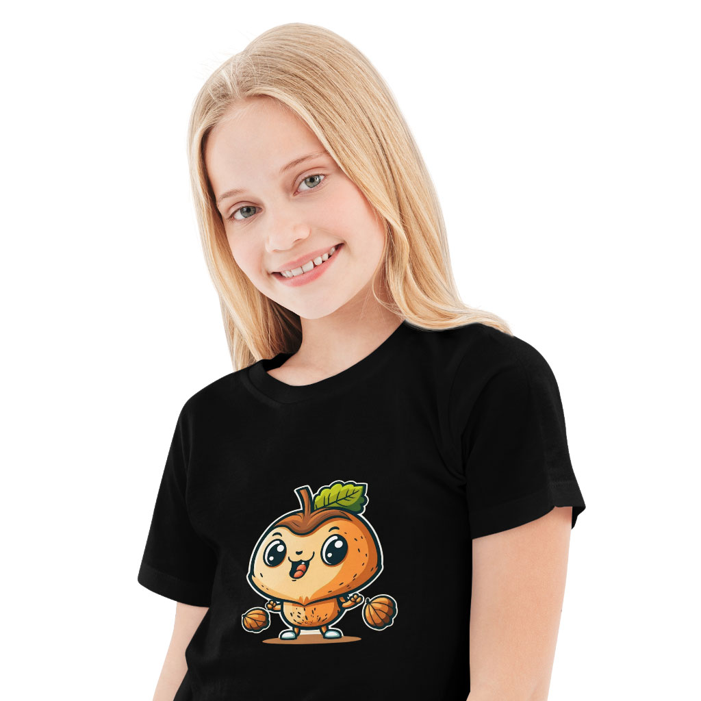 Cute Print Kids' T-Shirt - Nut T-Shirt - Best Graphic Tee Shirt for Kids Clothing Kids' Clothing T-Shirts Color : Black|Natural|White 
