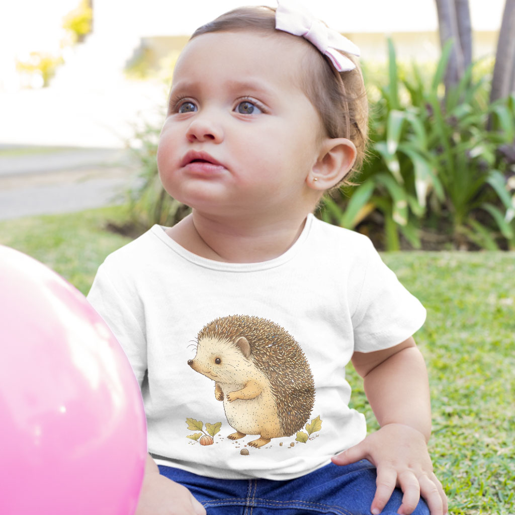 Cute Hedgehog Baby Jersey T-Shirt - Cute Animal Baby T-Shirt - Cute Kawaii T-Shirt for Babies Clothing Kids' Clothing T-Shirts Color : Athletic Heather|Heather Columbia Blue|White 
