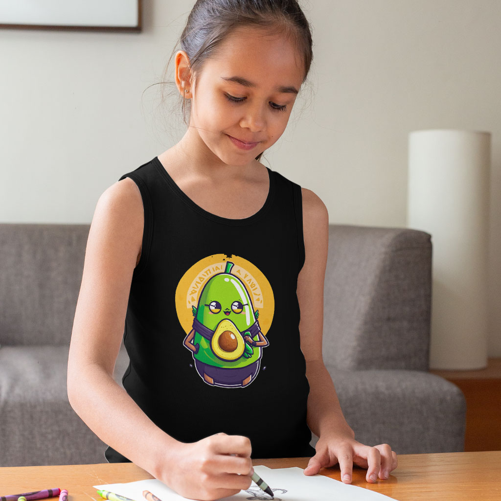 Trendy Kids' Jersey Tank - Avocado Sleeveless T-Shirt - Cute Design Kids' Tank Top Clothing Kids' Clothing Tanks Color : Athletic Heather|Black|White 