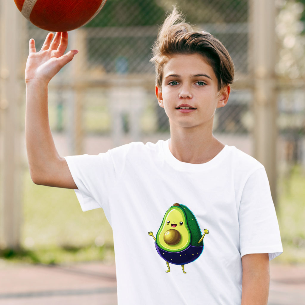 Cool Trendy Kids' T-Shirt - Cute Avocado T-Shirt - Cute Kawaii Tee Shirt for Kids Clothing Kids' Clothing T-Shirts Color : Black|Natural|White 