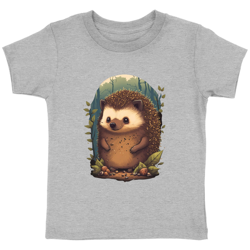 Funny Hedgehog Toddler T-Shirt - Animal Design Kids' T-Shirt - Kawaii Tee Shirt for Toddler Clothing Kids' Clothing T-Shirts Color : Athletic Heather|Heather Columbia Blue|Heather Dust 