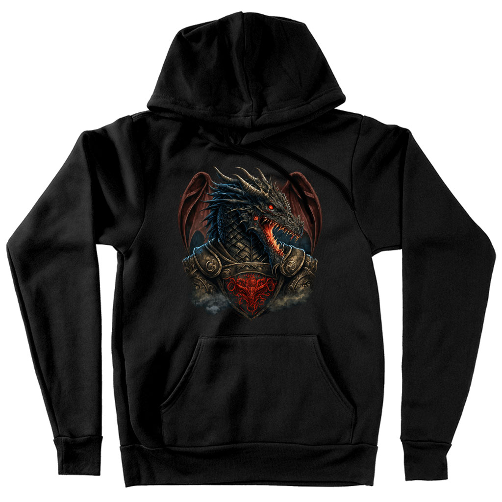 Japanese Dragon Hooded Sweatshirt - Creepy Hoodie - Cool Hoodie Clothing Hoodies Color : Black|Navy|White 