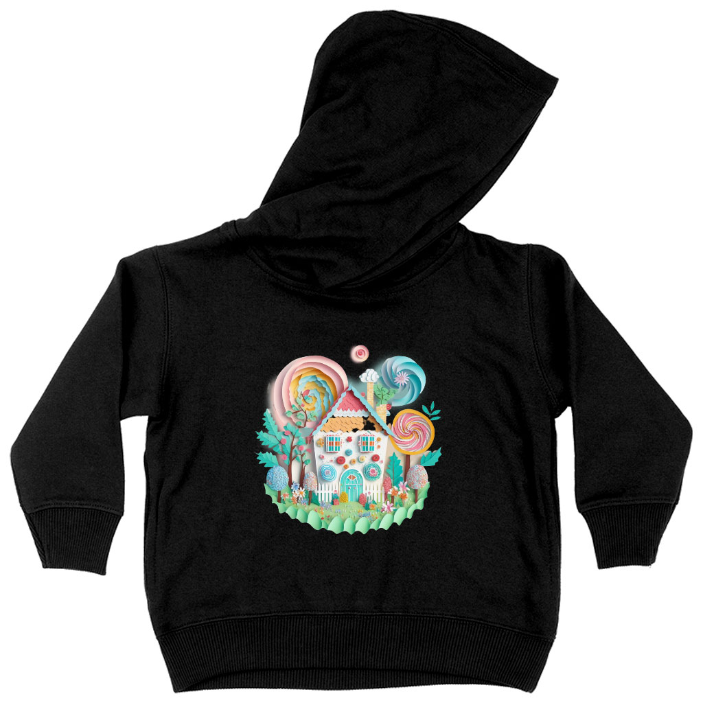 Cute Graphic Toddler Hoodie - Candy House Design Toddler Hooded Sweatshirt - Cute Design Kids' Hoodie Clothing Hoodies Kids' Clothing Color : Black|Kelly|White 