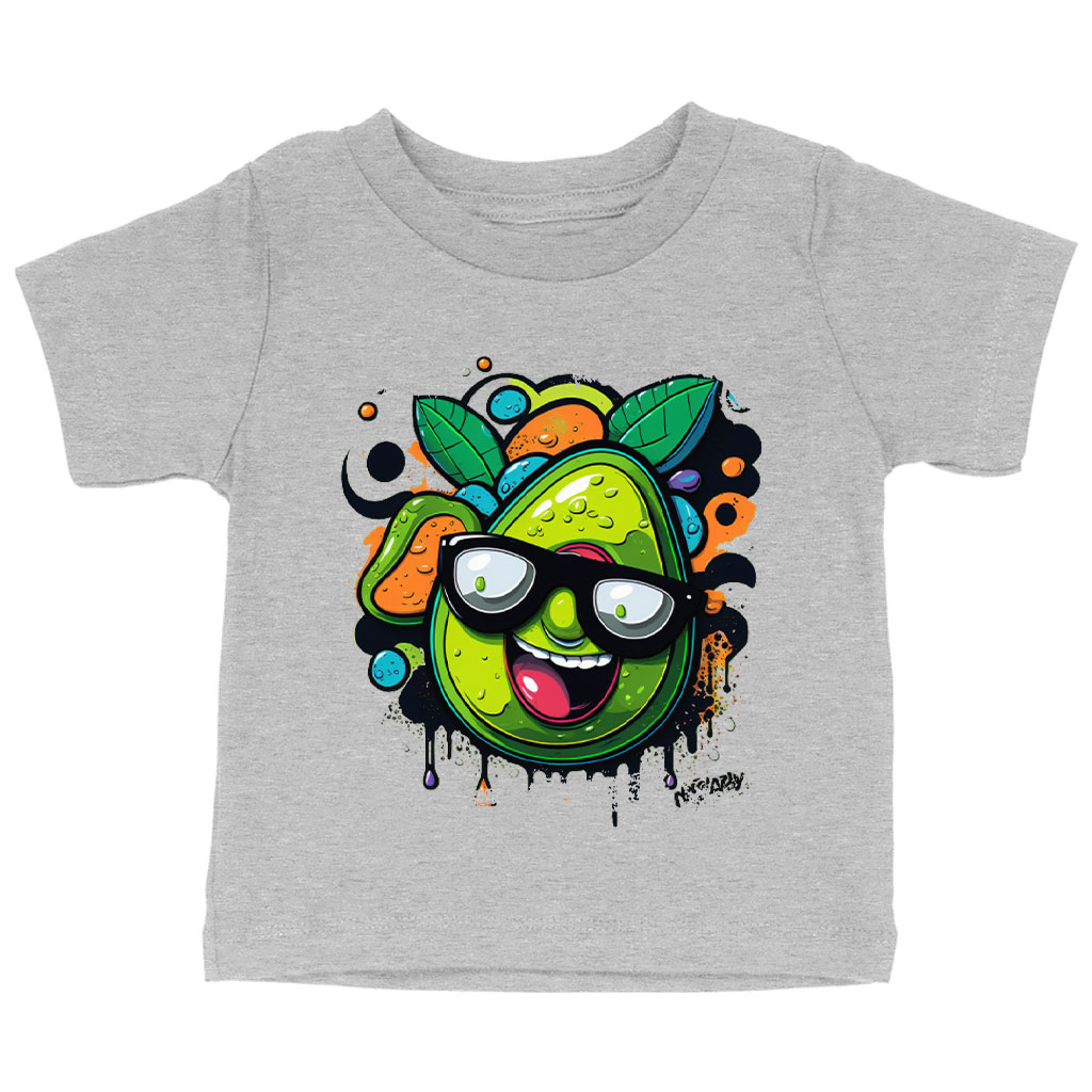 Kawaii Avocado Baby Jersey T-Shirt - Trendy Baby T-Shirt - Cute Graphic T-Shirt for Babies Clothing Kids' Clothing T-Shirts Color : Athletic Heather|Heather Columbia Blue|White 