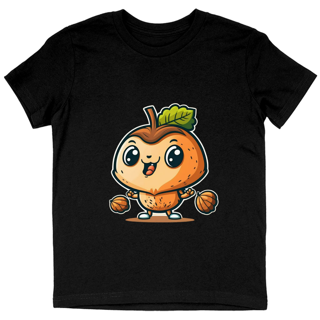 Cute Print Kids' T-Shirt - Nut T-Shirt - Best Graphic Tee Shirt for Kids Clothing Kids' Clothing T-Shirts Color : Black|Natural|White 