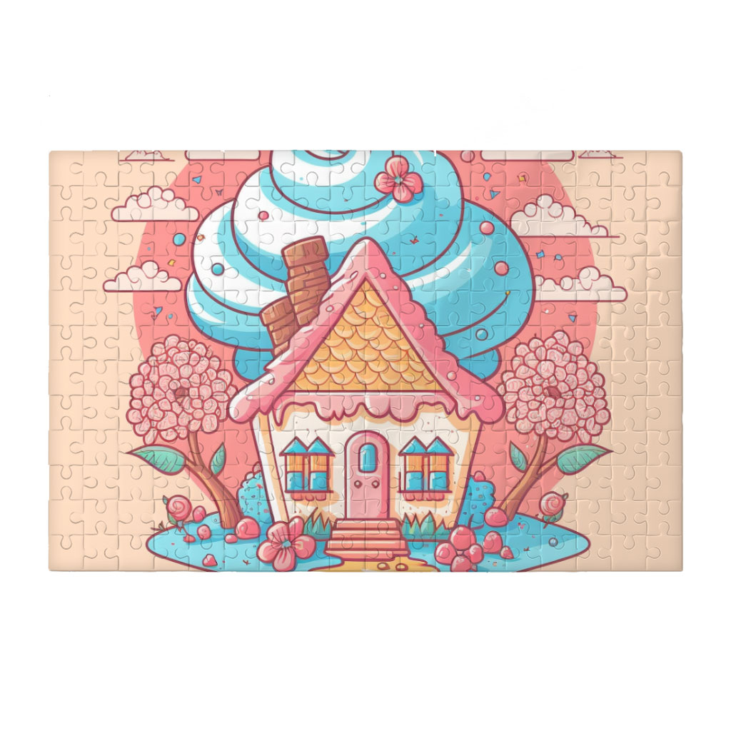 Candy House Design Puzzles - Fantasy Art Jigsaw Puzzle - Artwork Puzzles Kids & Babies Puzzles Toys & Games  