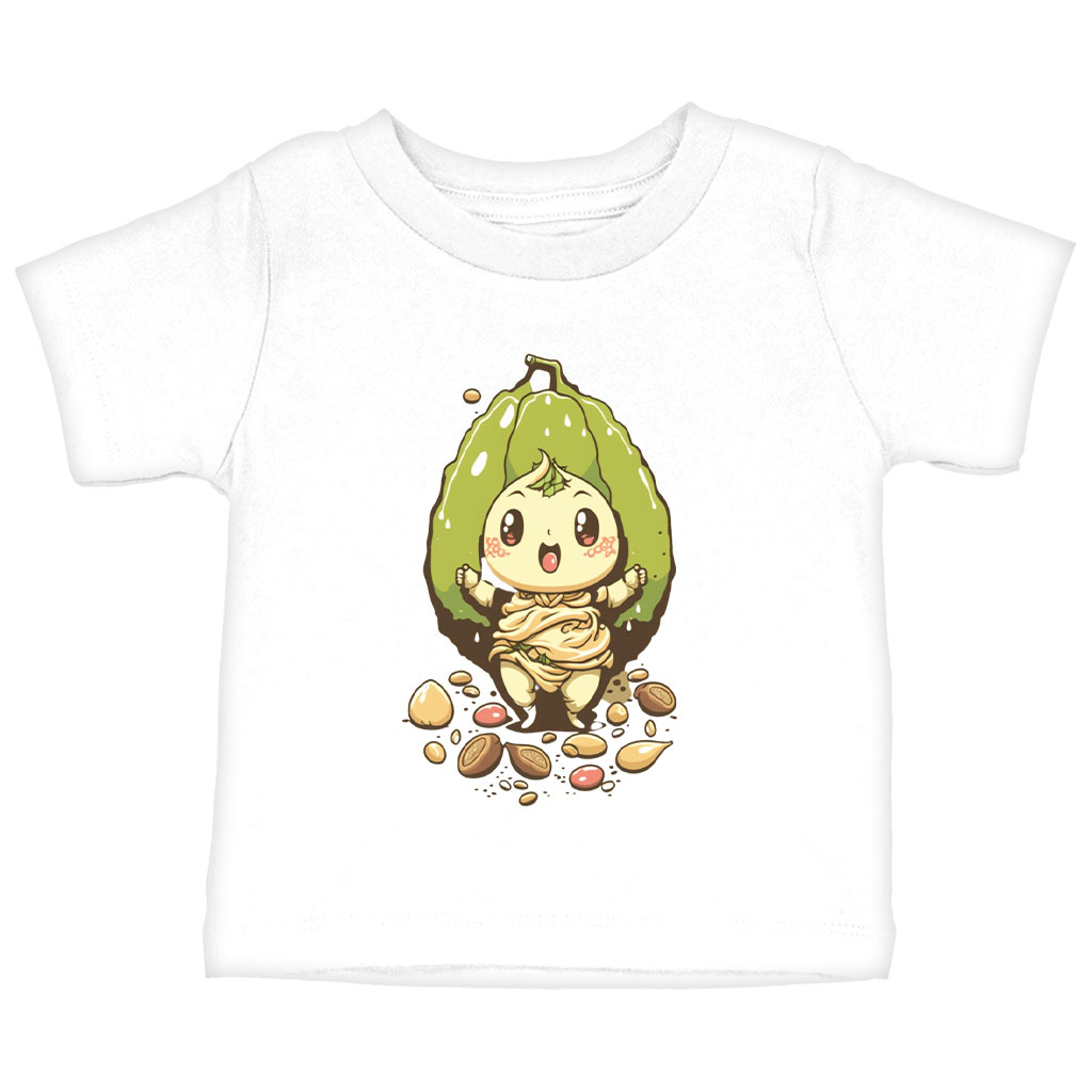 Cute Graphic Baby Jersey T-Shirt - Nut Design Baby T-Shirt - Themed T-Shirt for Babies Clothing Kids' Clothing T-Shirts Color : Athletic Heather|Heather Columbia Blue|White 
