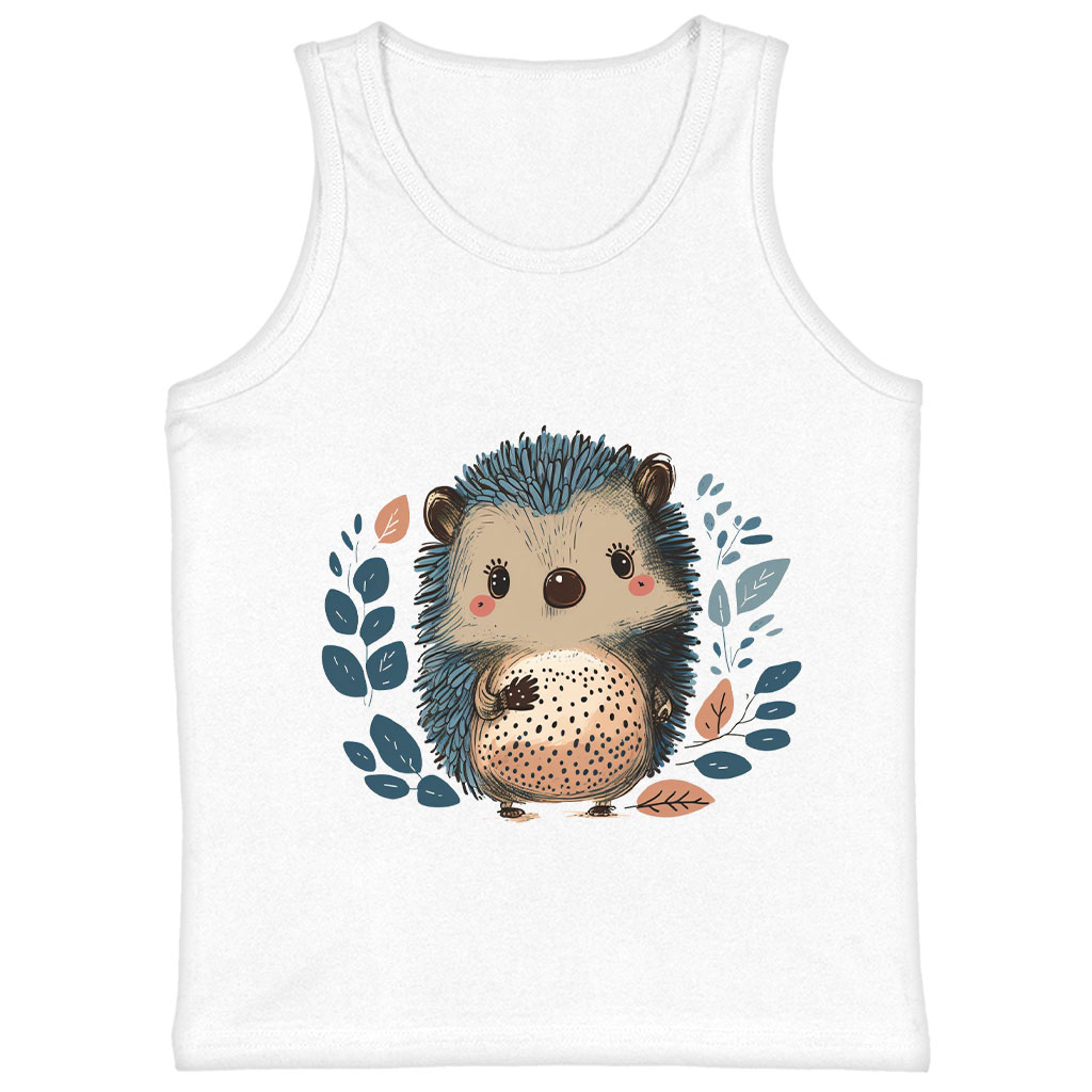 Animal Graphic Kids' Jersey Tank - Funny Hedgehog Sleeveless T-Shirt - Cartoon Print Kids' Tank Top Clothing Kids' Clothing Tanks Color : Athletic Heather|Black|White 