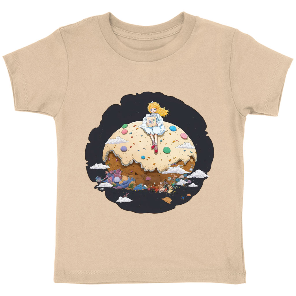 Fairytale Design Toddler T-Shirt - Cookie Kids' T-Shirt - Kawaii Design Tee Shirt for Toddler Clothing Kids' Clothing T-Shirts Color : Athletic Heather|Heather Columbia Blue|Heather Dust 