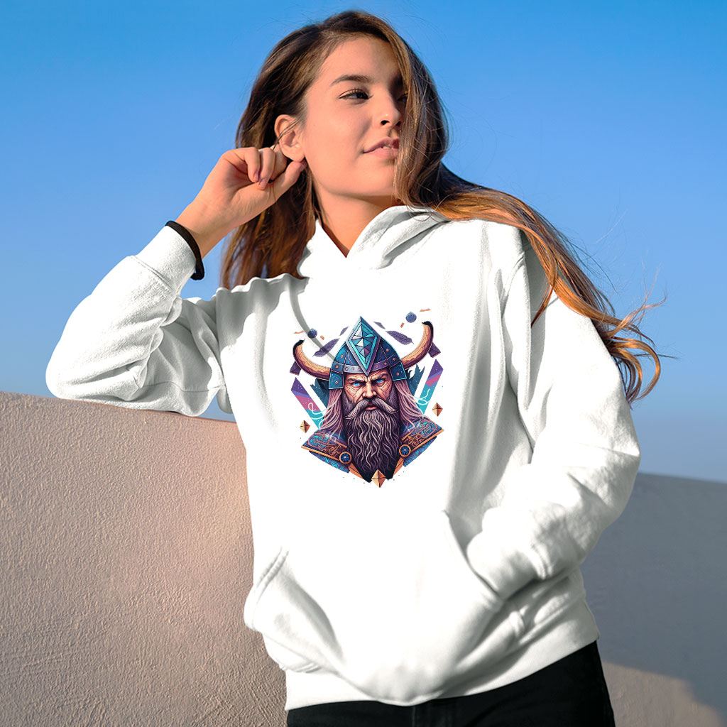 Cool Viking Hooded Sweatshirt - Best Print Hoodie - Cool Graphic Hoodie Clothing Hoodies Color : Black|Navy|White 