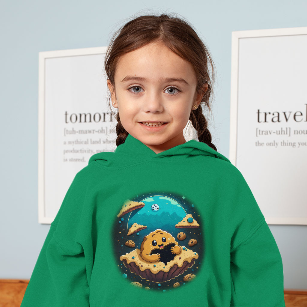 Cookie Print Toddler Hoodie - Cute Toddler Hooded Sweatshirt - Printed Kids' Hoodie Clothing Hoodies Kids' Clothing Color : Black|Kelly|White 