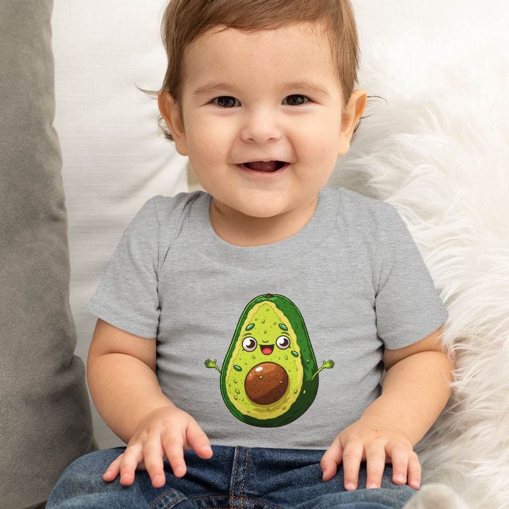 Avocado Print Baby Jersey T-Shirt - Funny Art Baby T-Shirt - Artwork T-Shirt for Babies Clothing Kids' Clothing T-Shirts Color : Athletic Heather|Heather Columbia Blue|White 