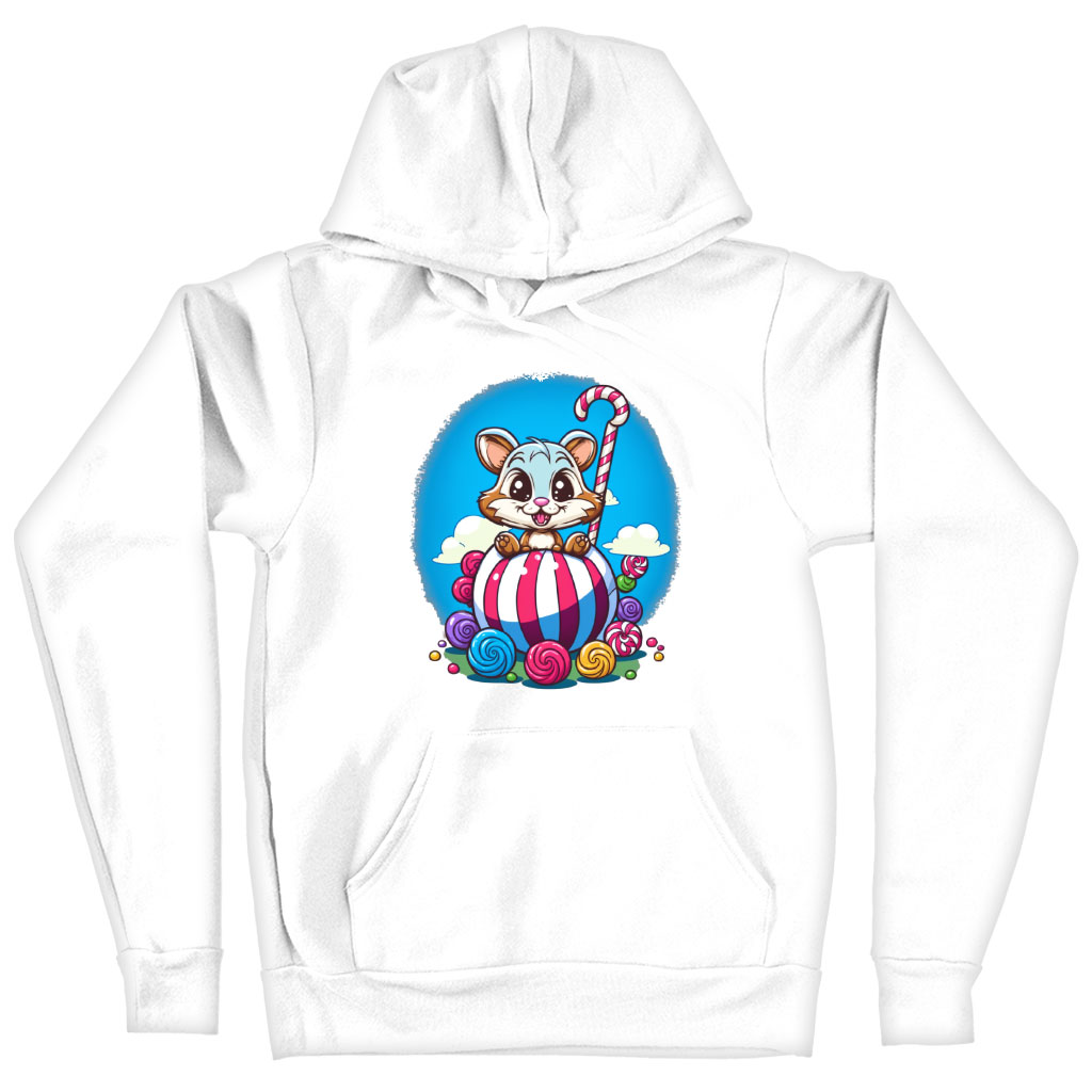 Animal Graphic Hooded Sweatshirt - Candy Hoodie - Cute Art Hoodie Clothing Hoodies Color : Black|Navy|White 