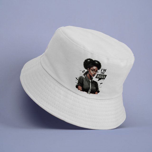 Cute Anime Girl Bucket Hat - Printed Hat - Themed Bucket Hat - Image 3