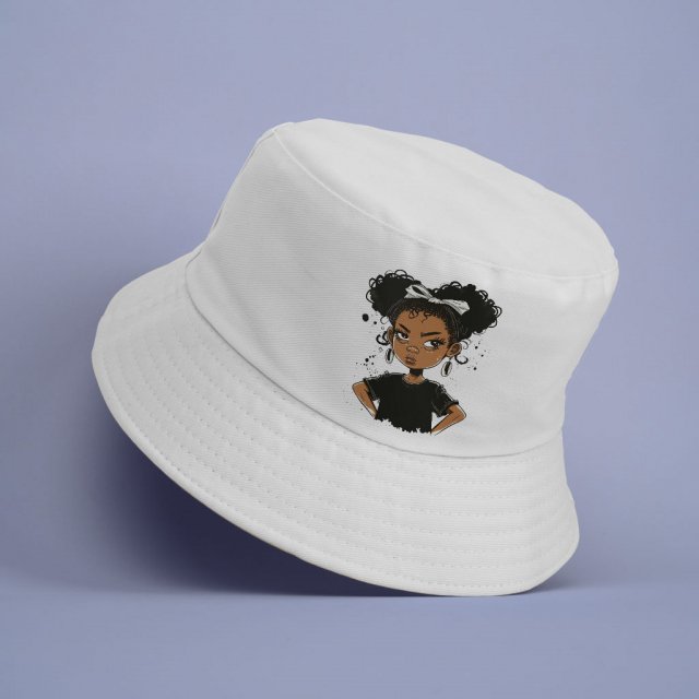Anime Girl Power Bucket Hat - Cute Hat - Graphic Bucket Hat - Image 3