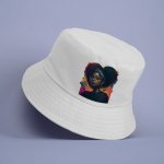 Cartoon Black Girl Art Bucket Hat - Unique Hat - Cute Bucket Hat - Image 3