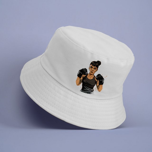 Cartoon Girl Bucket Hat - Cute Hat - Power Bucket Hat - Image 3