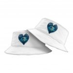 Heart Print Bucket Hat - Beautiful Hat - Ice Print Bucket Hat - Image 2
