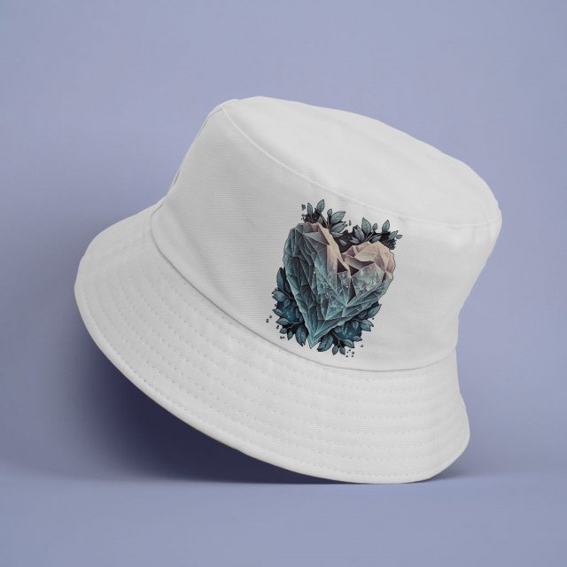 Beautiful Art Bucket Hat - Heart Hat - Snow Bucket Hat - Image 3